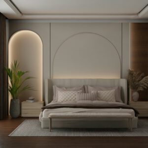 Elin Arched Headboard Bed