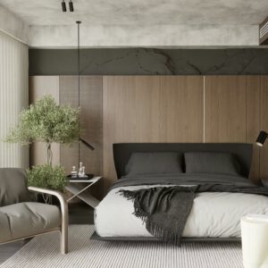 Rasmus Wood Panel Bed